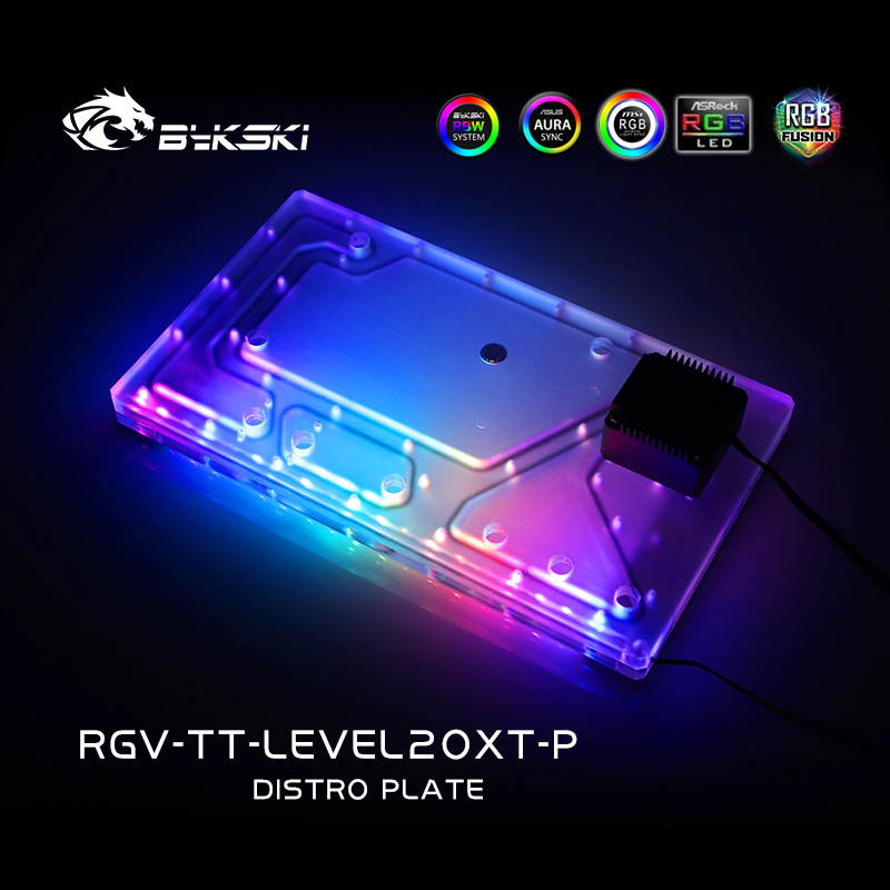 Distro Plate Ddc Pump Combo - Bykski RGV-TT-LEVEL20XT-P アクリルディストロプレート/サーマルテイクレベル20 XTケース用ボードリザーバー/水冷/コンボDDCポンプ