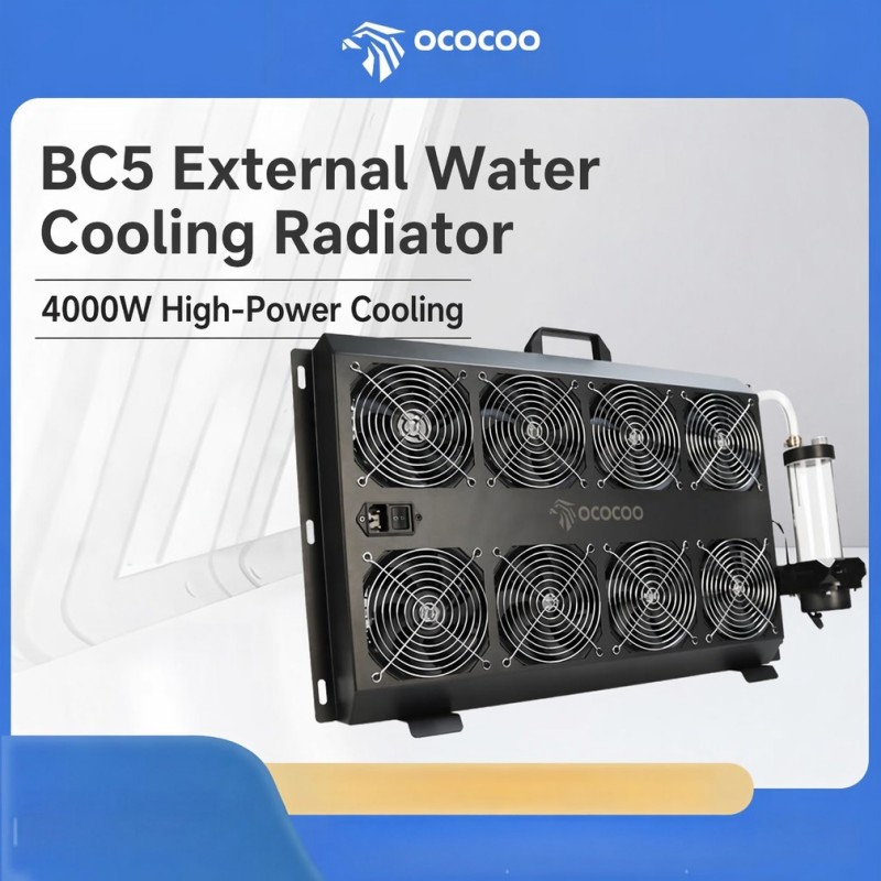 External Radiator Water Cooling Kit - OCOCOO一体型外部水冷ラジエーターキット 4000W高出力GPUマイニングマシン G1/4プラグインタイプ