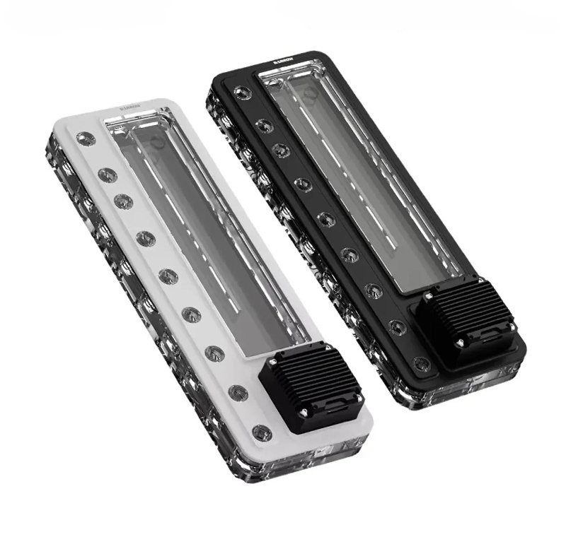 Integrated Pump Reservoir Distro Plate - AIO ポンプリザーバー統合ポンプ 17 ワット水タンクユニバーサルディストロプレート PC コンピュータ水冷システム構築用