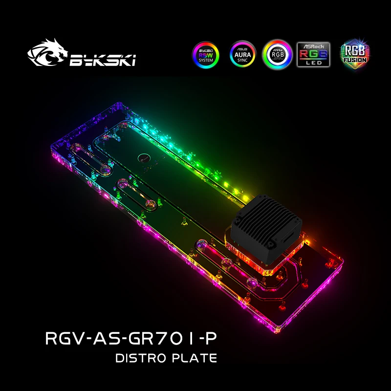 Distro Plate Ddc Pump Combo - BYKSKI ディストロプレート アクリルリザーバー ASUS ROG HYPERION