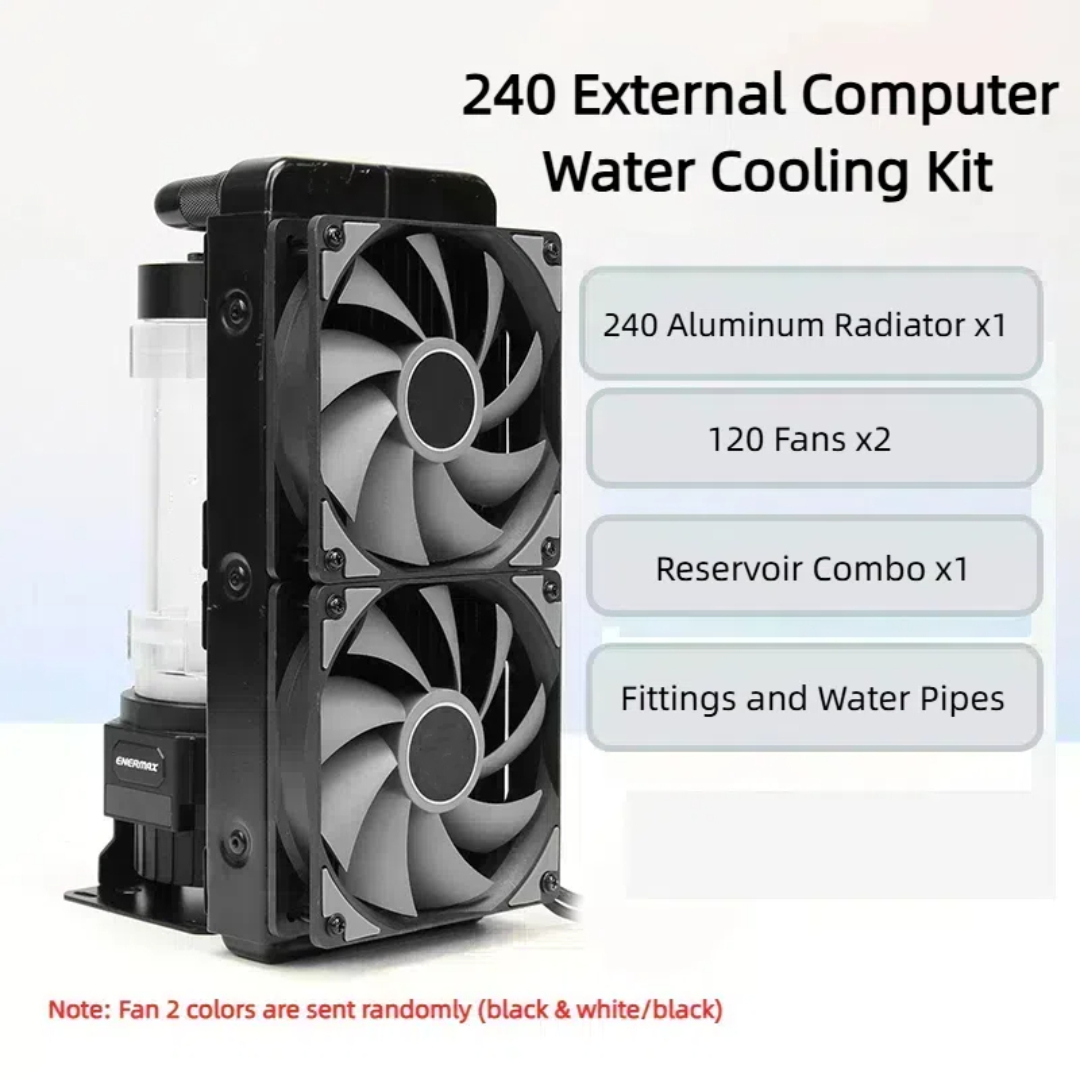 External Radiator Water Cooling Kit - コンピュータ外部水冷 240 アルミニウム ラジエーター キット、統合ポンプ リザーバーおよびラジエーター冷却