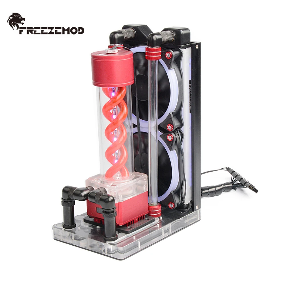 External Radiator Water Cooling Kit - FREEZEMOD 外部ラップトップ水冷ラジエーターキット、ITX ラップトップ用ハードチューブ一体型水冷クーラーキット 12V RGB