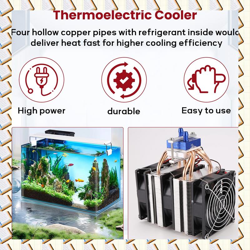 Chiller Water Cooling System Pc - A14M 1 PC 熱電クーラー半導体冷凍ペルチェクーラー空冷ラジエーター水チラー冷却システム開発