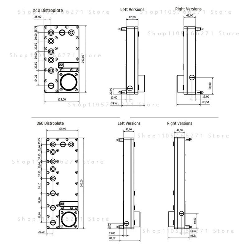 アルファクール コア ディストロ プレート 240L 左/右 - Integrated Pump Reservoir Distro Plate のレビューと価格
