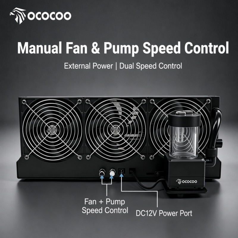 OCOCOO 360mm 外部ラジエーター水冷キット 産業用 - External Radiator Water Cooling Kit のレビューと価格